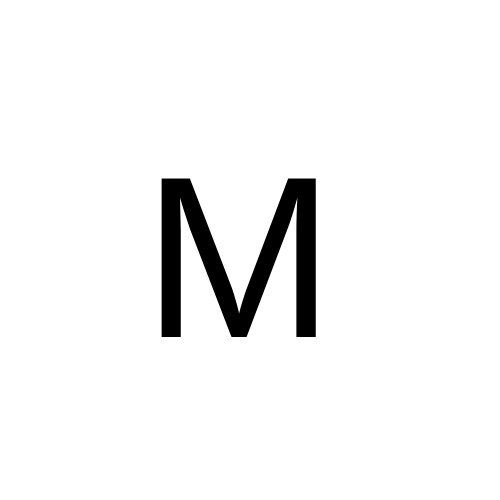 M in arial