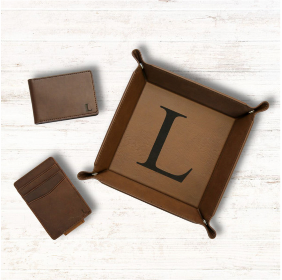 Leather Catch All Gift Set