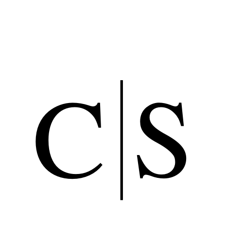 CS as a divided monogram
