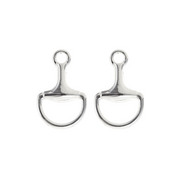 Luxury horsebit stud earrings with surgical steel posts