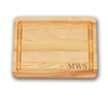 Small cutting board carved monogrammed personalized, yellow birch with New England ash, made in vermont, perfect for chopping and charcuterie