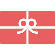 red gift card with white bow