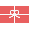 red gift card with white bow